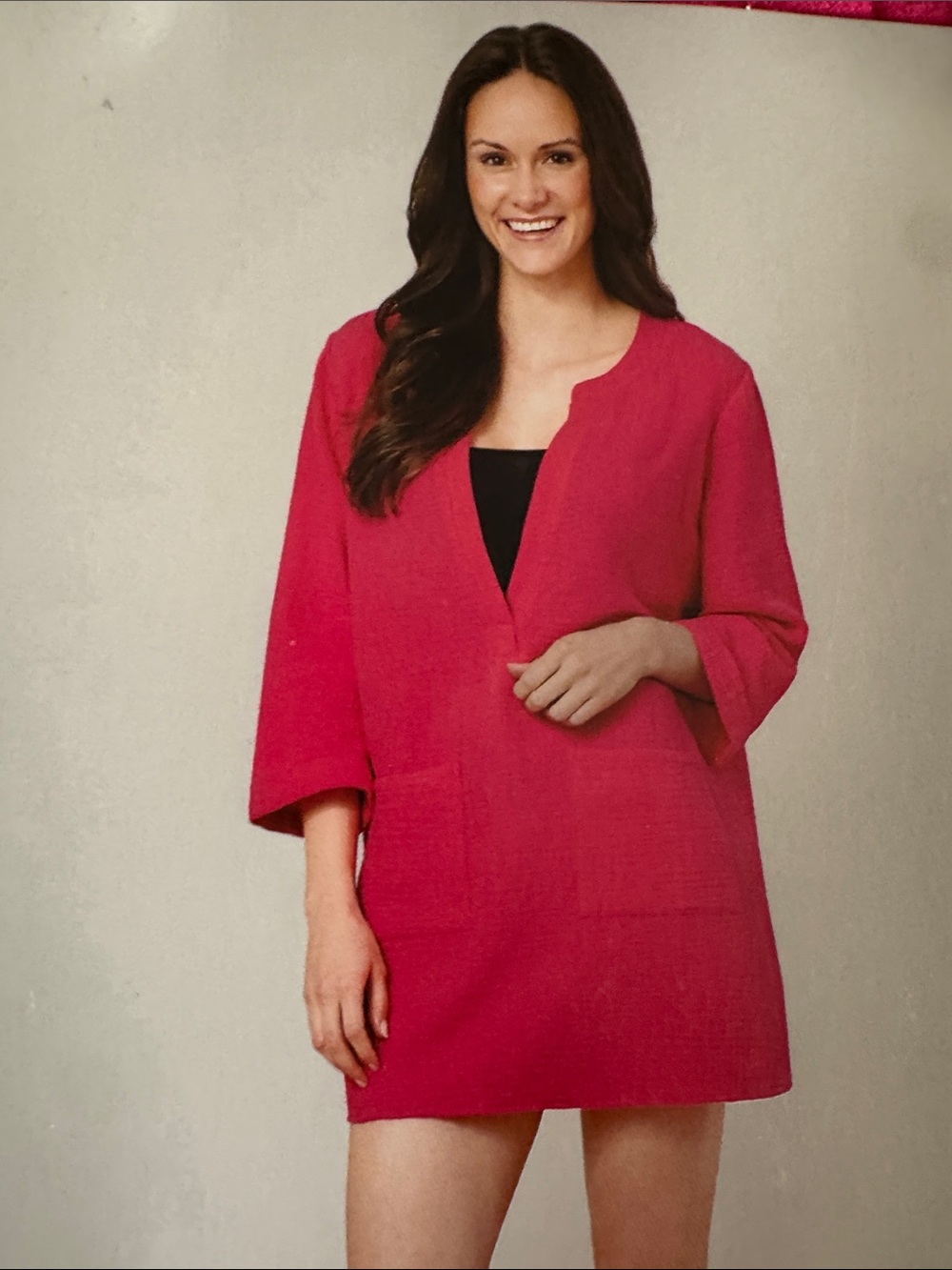SERRA Hot Pink Women's Beach Cover Up